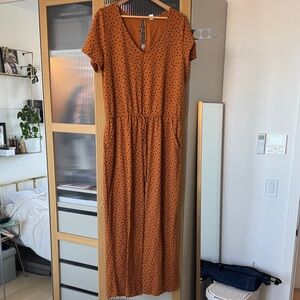Old Navy Rust Polka Dot Jumpsuit